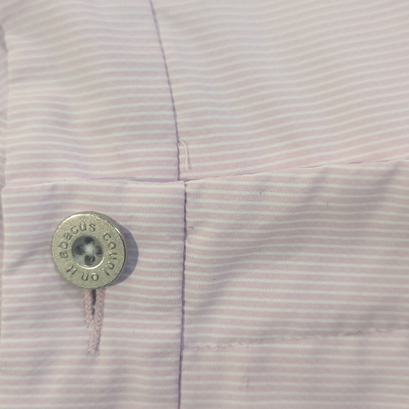 Abacus women's long pink and white stripe shorts. Size 10. - Picture 8 of 8